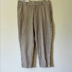 Women’s seersucker grey and white old school preppy pants